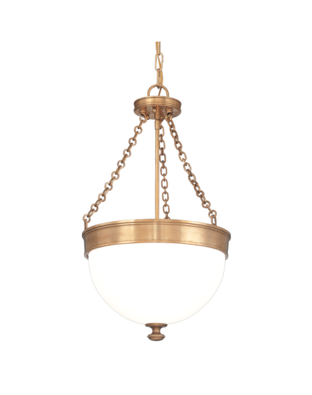  Barrington Pendant Light in Aged Brass