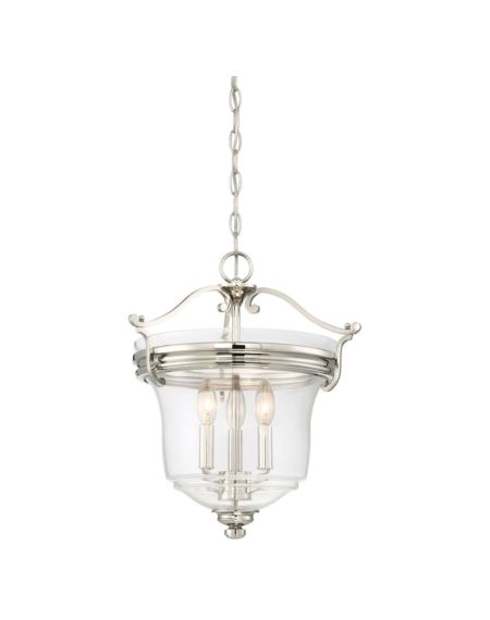 Minka Lavery Audrey's Point 3 Light 16 Inch Pendant Light in Polished Nickel