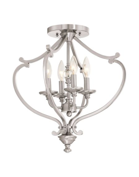 Minka Lavery Savannah Row 18 Inch Convertible Ceiling Light in Brushed Nickel