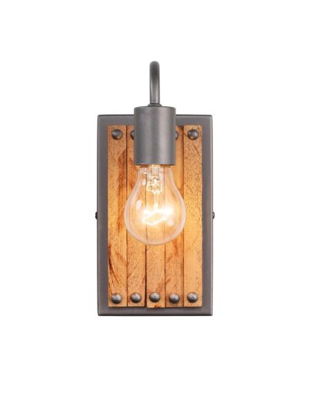  Ella Jane Wall Sconce in New Bronze and Honey Wood