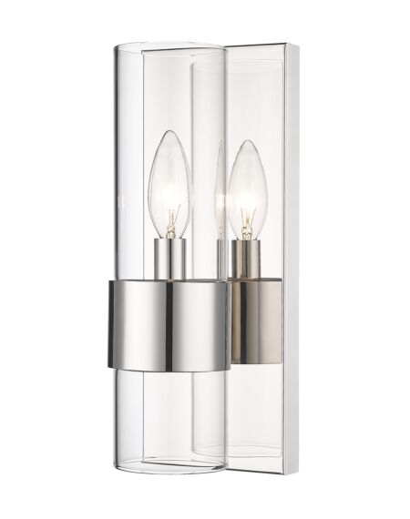 Z-Lite Lawson 1-Light Wall Sconce In Polished Nickel
