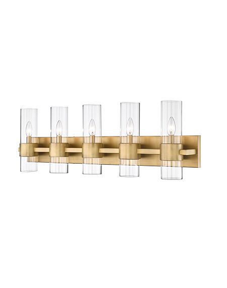 Z-Lite Lawson 5-Light Bathroom Vanity Light In Rubbed Brass