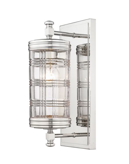Z-Lite Archer 1-Light Wall Sconce In Polished Nickel