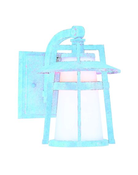 Calistoga Outdoor Satin White Glass Wall Sconce