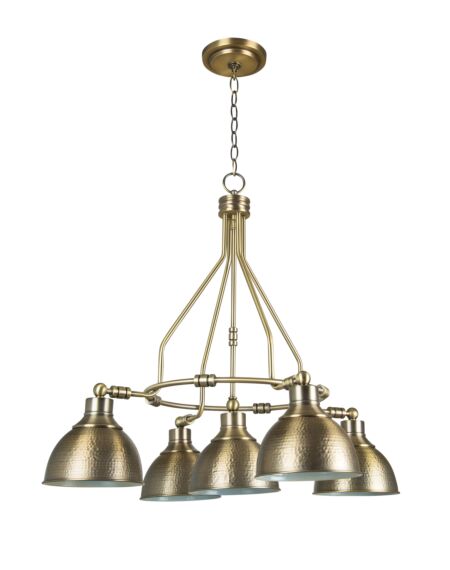 Craftmade Timarron 5-Light Transitional Chandelier in Legacy Brass