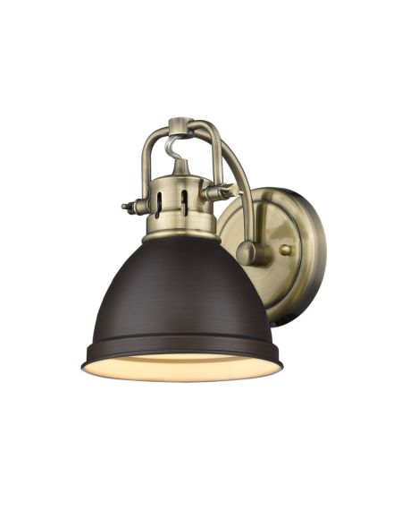 Golden Duncan 7 Inch Bathroom Vanity Light in Aged Brass