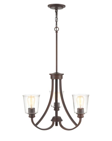  Forsyth  Transitional Chandelier in Rubbed Bronze
