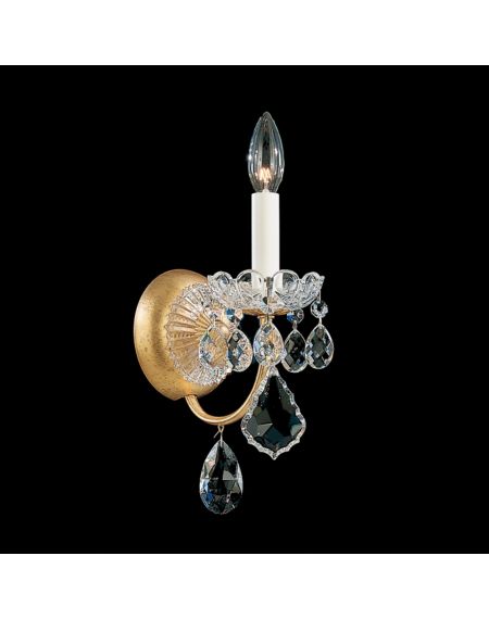 New Orleans Wall Sconce in French Gold with Clear Heritage Crystals
