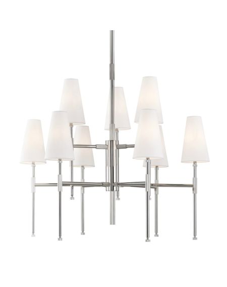  Bowery Chandelier in Polished Nickel