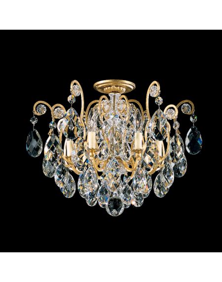 Renaissance 6-Light Ceiling Light in Heirloom Gold with Clear Heritage Crystals