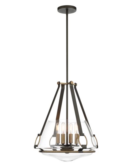 Minka Lavery Eden Valley 4 Light Ceiling Light in Smoked Iron with Aged Gold