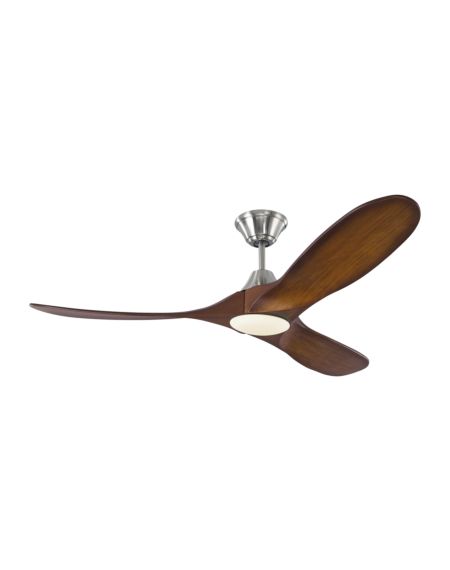 Visual Comfort Fan Maverick II LED 52" Indoor Ceiling Fan in Brushed Steel