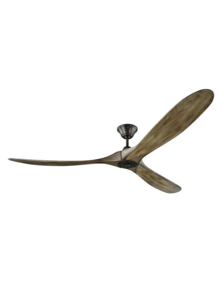 Visual Comfort Fan Maverick Max Fan in Aged Pewter w/ Grey Weathered Blades