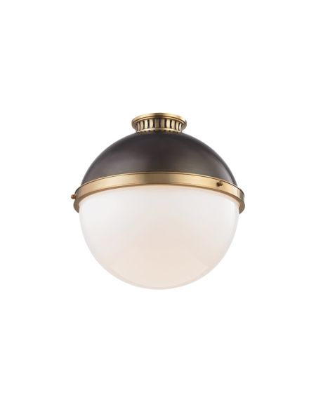  Latham Ceiling Light in Aged Distressed Bronze