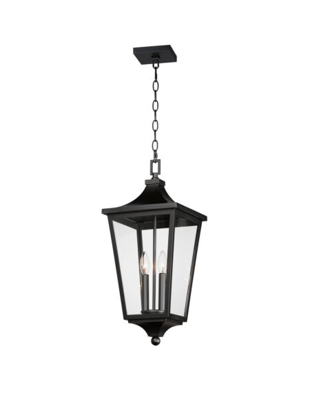 Sutton Place VX 2-Light Outdoor Hanging Lantern in Black