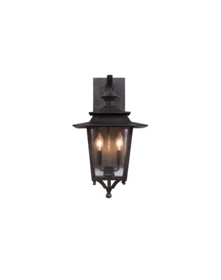 Kalco Saddlebrook Outdoor 2 Light 21 Inch Outdoor Wall Light in Aged Iron