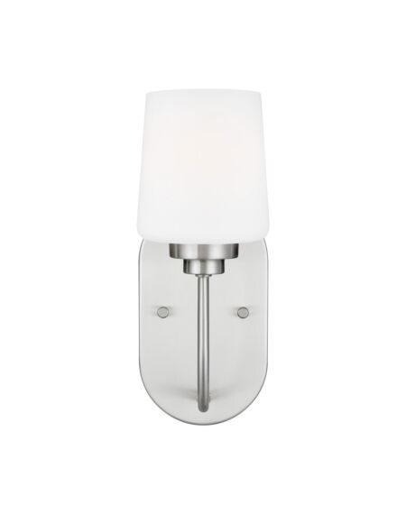 Windom 1-Light Bathroom Vanity Light Sconce in Brushed Nickel