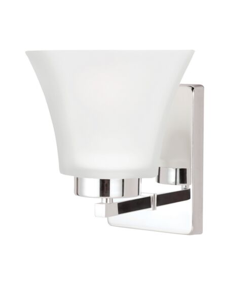 Bayfield 1-Light Bathroom Vanity Light Sconce in Chrome