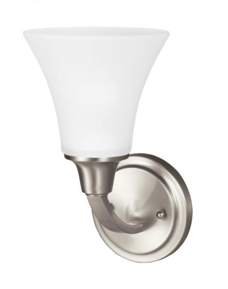 Sea Gull Metcalf 11 Inch Wall Sconce in Brushed Nickel