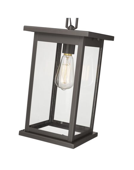 Millennium Lighting Bowton 1-Light Outdoor Hanging Lantern In Powder Coat Bronze