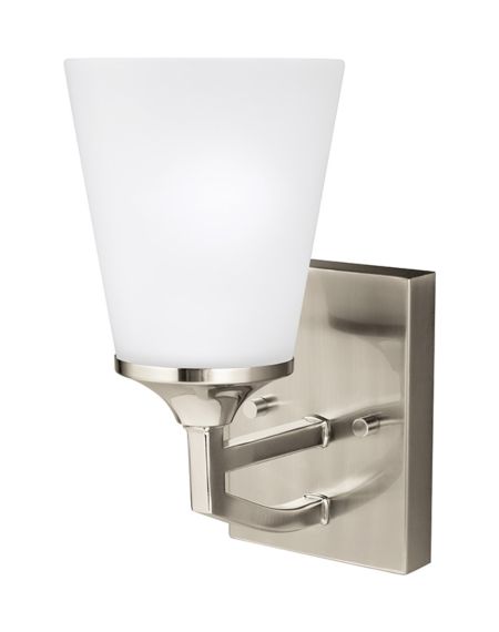 Generation Lighting Hanford 10" Wall Sconce in Brushed Nickel