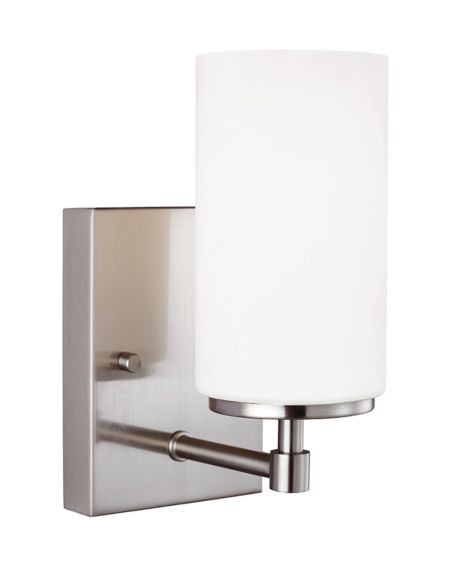 Sea Gull Alturas 9 Inch Wall Sconce in Brushed Nickel