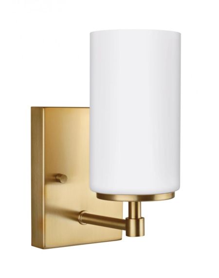 Sea Gull Alturas 9 Inch Wall Sconce in Satin Brass