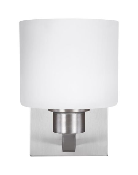Sea Gull Canfield 8 Inch Wall Sconce in Brushed Nickel