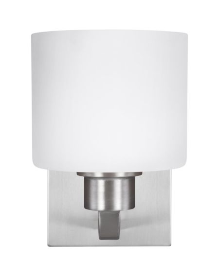 Sea Gull Canfield 8 Inch Wall Sconce in Brushed Nickel