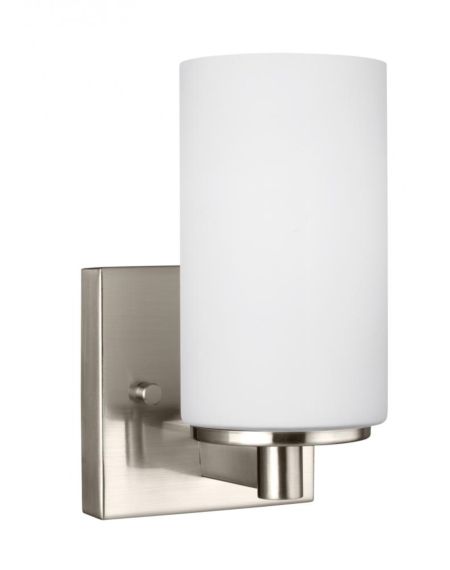 Sea Gull Hettinger 8 Inch Wall Sconce in Brushed Nickel