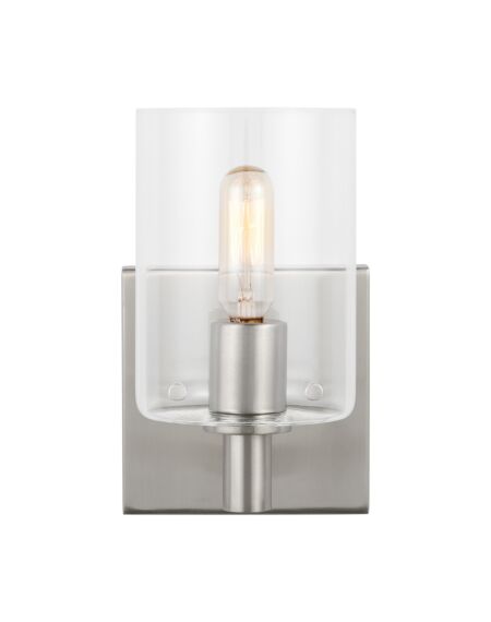 Fullton 1-Light Bathroom Vanity Light in Brushed Nickel