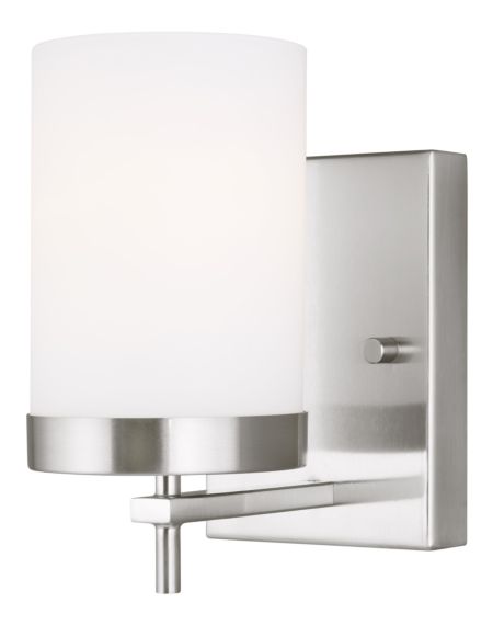 Sea Gull Zire LED Bathroom Wall Sconce in Brushed Nickel