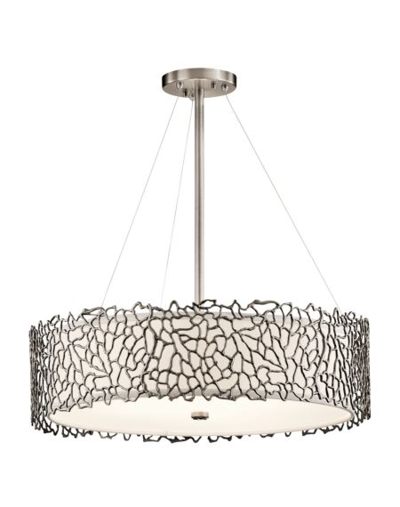 Kichler Silver Coral 4 Light Chandelier in Classic Pewter
