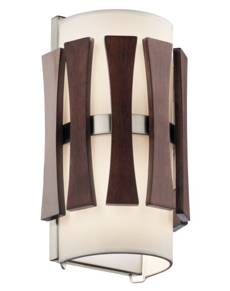 Cirus 2-Light Wall Sconce in Auburn Stained Finish