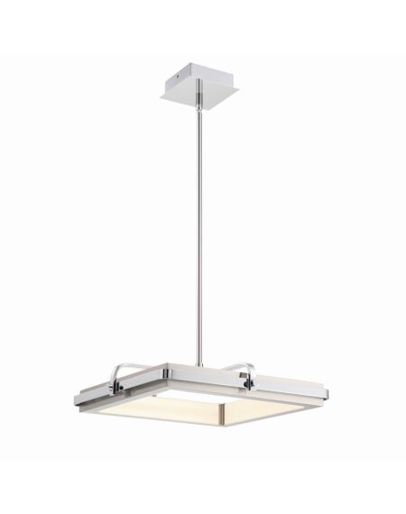 Annilo 1-Light LED Chandelier in Chrome And Nickel