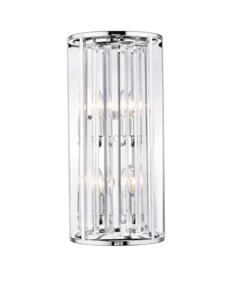 Z-Lite Monarch 4-Light Wall Sconce In Chrome