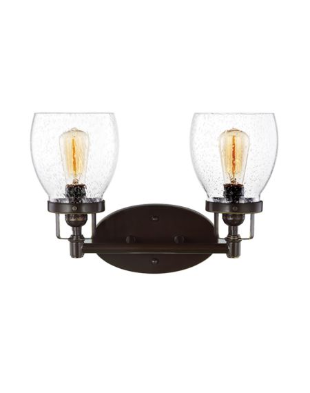 Generation Lighting Belton 2-Light 15" Bathroom Vanity Light in Heirloom Bronze