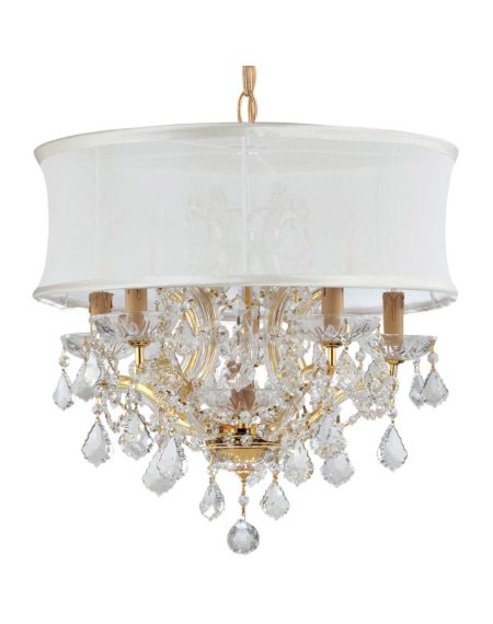 Brentwood Chandelier in Gold with Clear Swarovski Strass Crystals