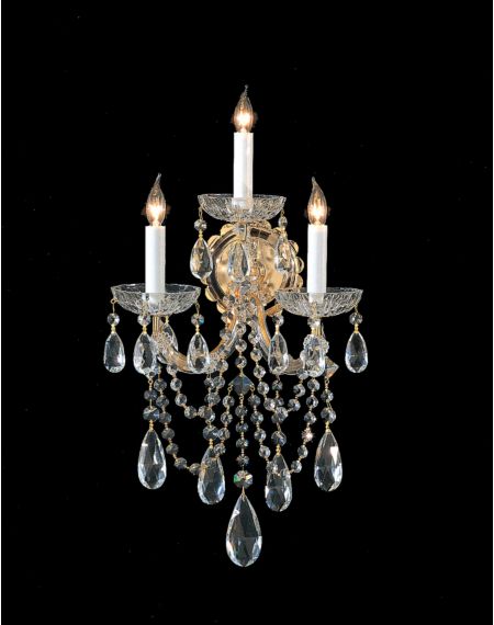 Maria Theresa 3-Light Swarovski Elements Crystal Sconce