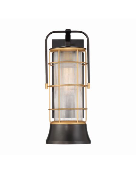 Rivamar 1-Light Lantern in Oil Rubbed Bronze With Gold