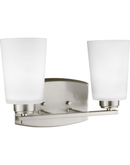 Generation Lighting Franport 2-Light 13" Bathroom Vanity Light in Brushed Nickel
