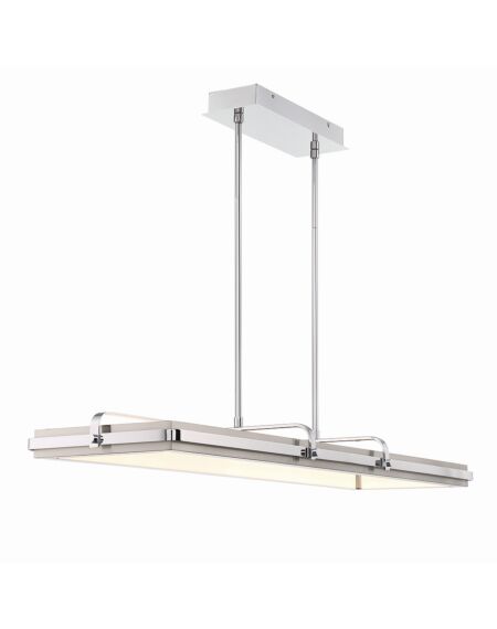 Annilo 1-Light LED Chandelier in Chrome And Nickel