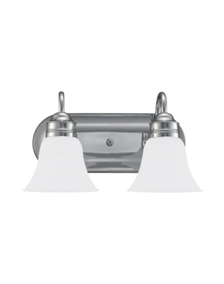 Generation Lighting Gladstone 2-Light 15 Bathroom Vanity Light in Chrome