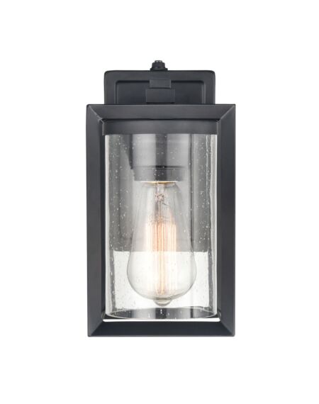 Wheatland 1-Light Outdoor Lantern in Powder Coat Black