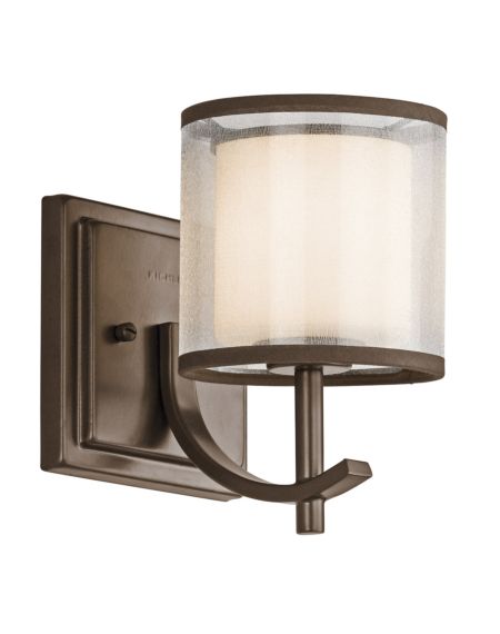 Tallie Satin Etched White Wall Sconce