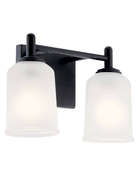 Shailene 2-Light Bathroom Vanity Light in Black