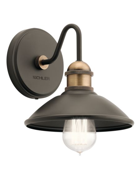 Kichler Clyde Wall Sconce 1 Light in Olde Bronze