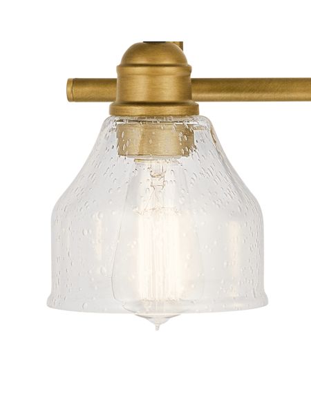 Kichler Avery 4 Light 33 Inch Bathroom Vanity Light in Natural Brass