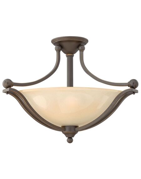 Hinkley Bolla 3-Light Semi-Flush Ceiling Light In Olde Bronze