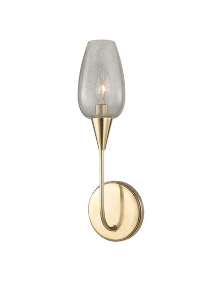 Hudson Valley Longmont 15 Inch Wall Sconce in Aged Brass